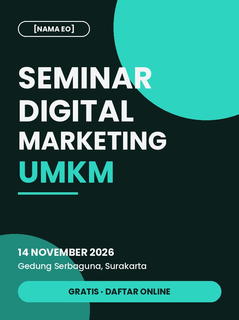 Poster Seminar Digital Marketing untuk UMKM