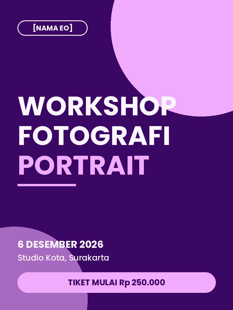 Poster Workshop Fotografi Portrait